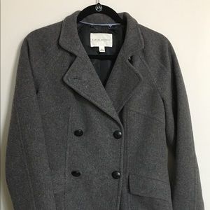 Banana Republic Gray Wool Pea Coat